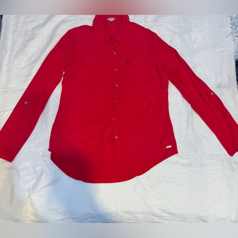 Guess Vibrant Red Shirt..